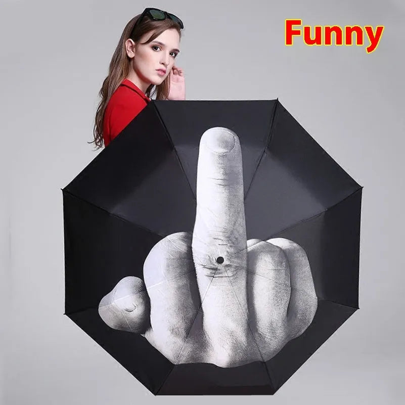 Folding Umbrella Automatic Eccentric Personality International Gesture - Bellarte Enchanté Folding Umbrella Automatic Eccentric Personality International Gesture